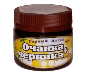 Очанка с черникой в меду (200 гр.)