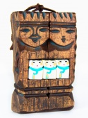 Скульптура из кедра "Семья", семейный оберег с тремя мальчиками 10 см. фото в интернет-магазине эко товаров из Горного Алтая