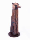 Волк защитник, интерьерная скульптура, тотем 22-23 см фото в интернет-магазине эко товаров из Горного Алтая