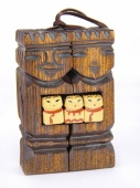 Скульптура Семья с тремя детками - два мальчика и девочка, 11-12см фото в интернет-магазине эко товаров из Горного Алтая