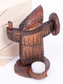 Камлание шамана, подсвечник из кедра (15-17см) фото в интернет-магазине эко товаров из Горного Алтая